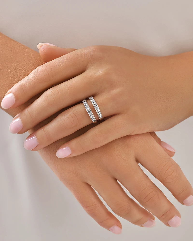 Enhancer Ring with 0.70 Carat TW of Diamonds in 14kt White Gold