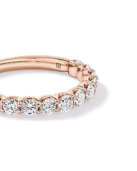 0.83TW Round Brilliant Laboratory-Grown Diamond Wedding Band 14kt Rose Gold