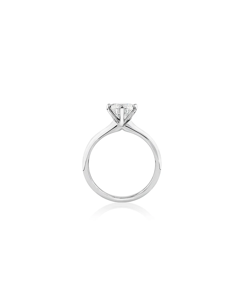Certified Solitaire Engagement Ring with a 1.50 Carat TW Diamond in 18kt White Gold