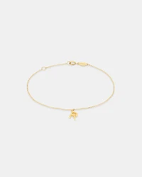 19cm (7.5") R Initial Bracelet in 10kt Yellow Gold