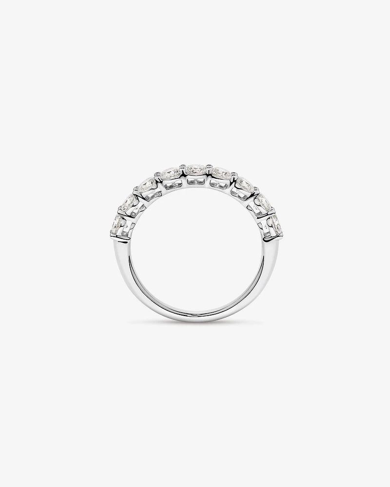 1.30 Carat TW Round Brilliant Laboratory-Grown Diamond Wedding Ring in 14kt White Gold