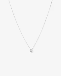 Lume Lab Round Pendant with 0.10 Carat TW of Laboratory-Grown Diamonds in Sterling Silver