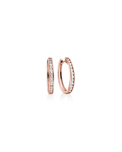 Huggie Earrings with 0.50 Carat TW of Diamonds 10kt Rose Gold