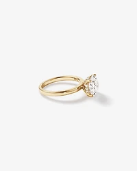 3.10 Carat TW Round Brilliant Laboratory-Grown Diamond Solitaire Ring 18kt Yellow Gold