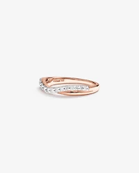Bague de mariage avec 0,25 carat TW de diamants en or rose 14kt