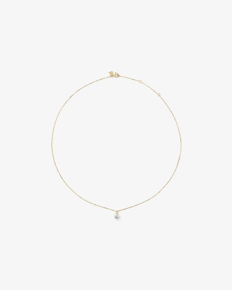 0.50Carat TW Laboratory-Grown Diamond Solitaire Pendant in 14kt Yellow Gold