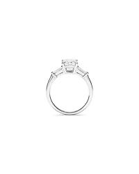 2.25 Carat TW Three Stone Radiant and Baguette Laboratory-Grown Diamond Engagement Ring 14kt White Gold