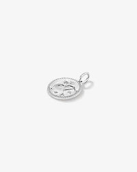 Diamond Accent Sagittarius Zodiac Pendant in Sterling Silver