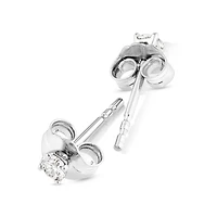 0.15 Carat TW Diamond Round Brilliant Mini Solitaire Stud Earrings 10kt Yellow Gold