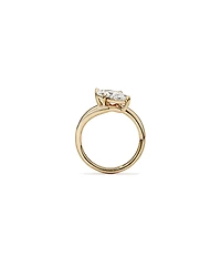 2.00 Carat TW East West Marquise Cut Laboratory-Grown Diamond Double Band Engagement Ring 14kt Yellow Gold