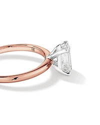 1.25 Carat TW Emerald Cut Laboratory-Grown Diamond Solitaire Engagement Ring 14kt Rose and White Gold
