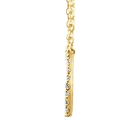"W" Initial Necklace with 0.10 Carat TW of Diamonds in 10kt Yellow Gold