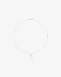 Two-Row Cultured Freshwater Baroque Pearl Pendant in Sterling Silver