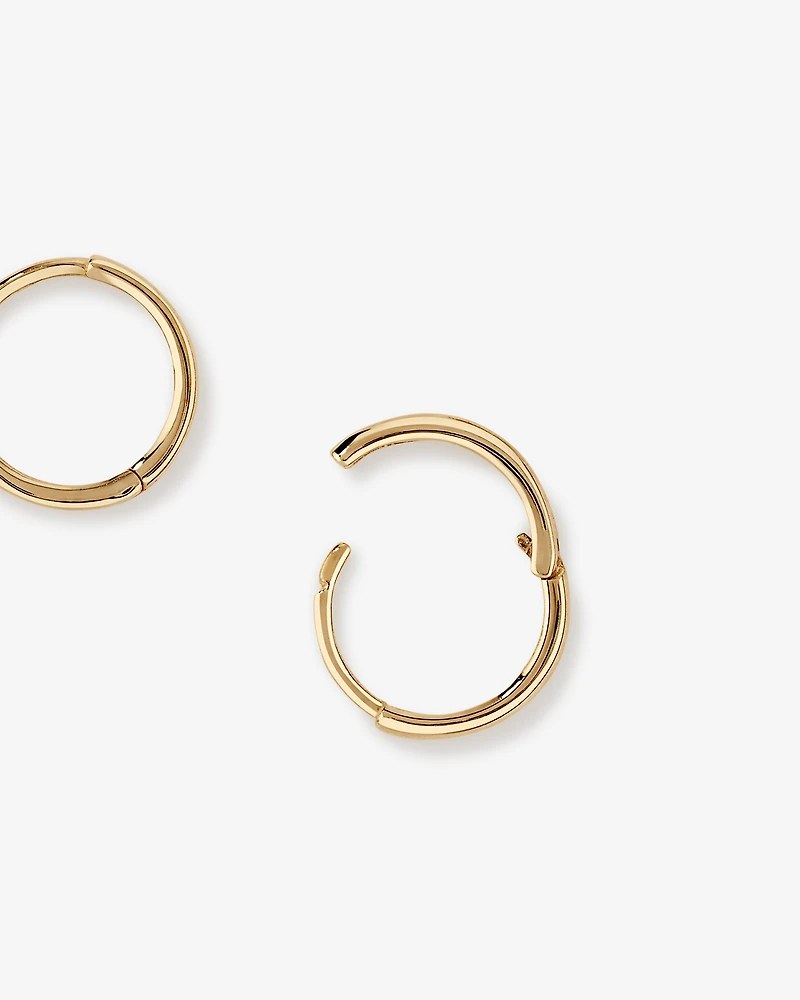 Mini Hoop Earrings in 10kt Yellow Gold