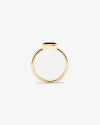 Garnet Bezel Ring 10kt Yellow Gold