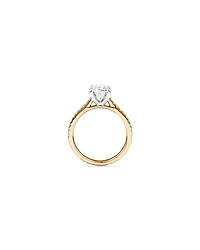 2.20 Carat TW Oval Cut Laboratory-Grown Diamond Engagement Ring 14kt Yellow & White Gold