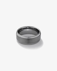 Bague en tungstène de saphir gris pour homme