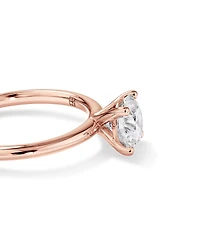 Carat TW Round Brilliant Laboratory-Grown Diamond Solitaire Engagement Ring in 14kt Rose Gold