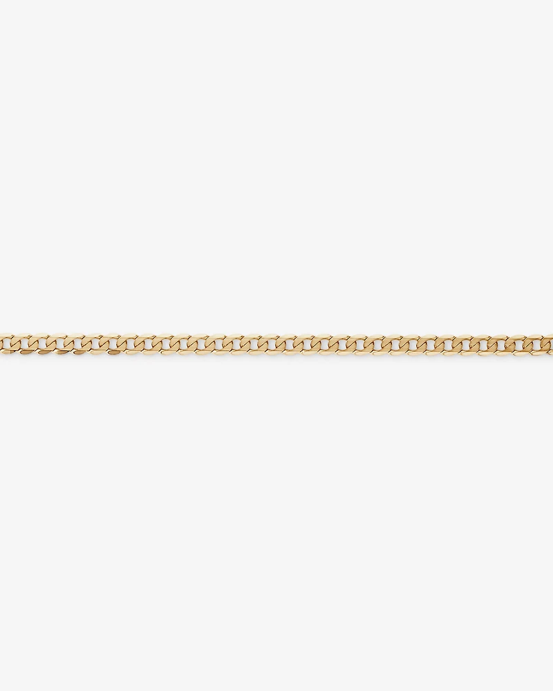 19cm (7.5") 3.75mm Flat Beveled Curb Bracelet in 10kt Yellow Gold