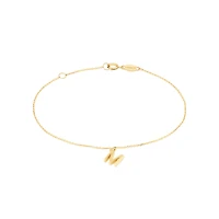 Collier à pendentif initiale M en or jaune 10 K