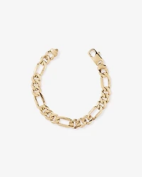 21cm (9") Figaro Chain Bracelet in 18kt Vermeil