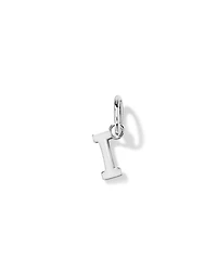 Letter I Initial Pendant in Sterling Silver