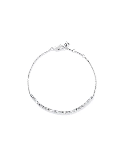 1.02TW Oval Lab Tennis Bracelet in Silver