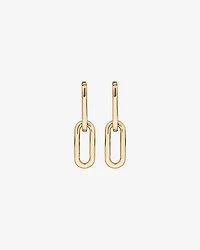 Boucles d'oreilles pendantes Huggie en forme de trombone en or jaune 10 kt
