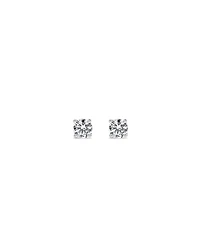 0.20 Carat TW Round Brilliant Laboratory-Grown Diamond Solitaire Stud Earrings in Sterling Silver