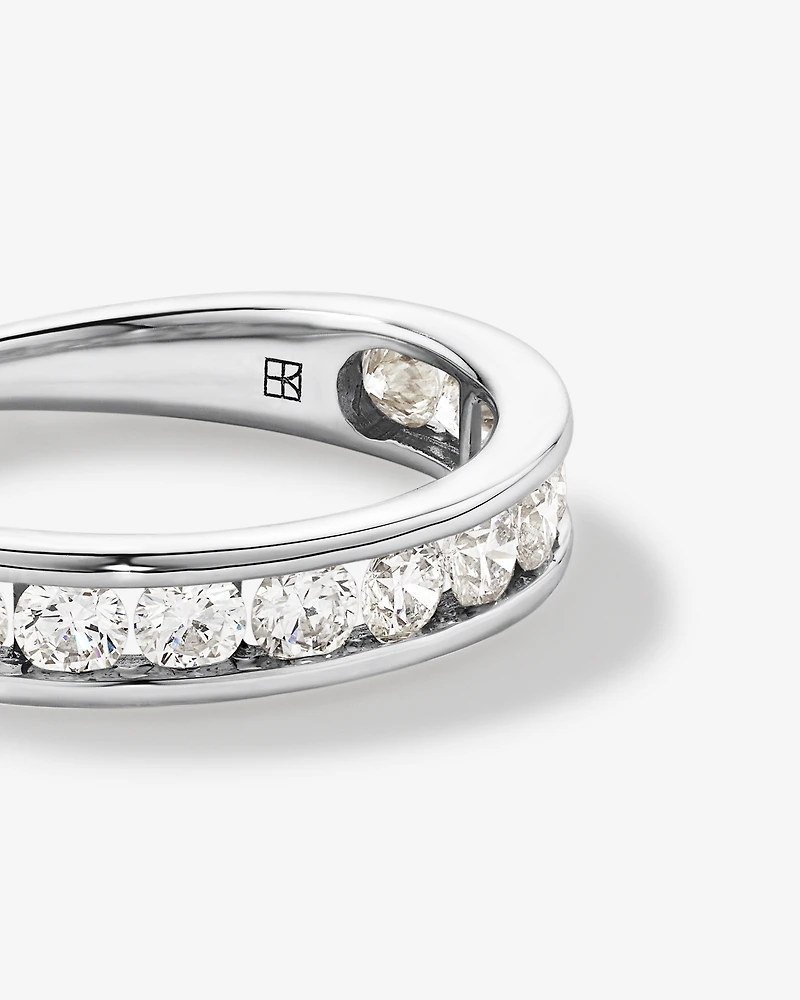 1.00 Carat TW Channel Set Round Brilliant Laboratory-Grown Diamond Wedding Ring in 14kt Gold