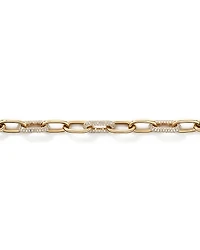 20cm (8") Luxe Link Bracelet  with Cubic Zirconia in 18kt Vermeil