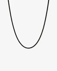 Collier de tennis en spinelle noir en argent sterling