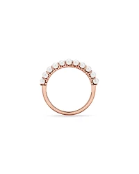 Cultured Freshwater Pearl Band Ring 10kt Rose Gold