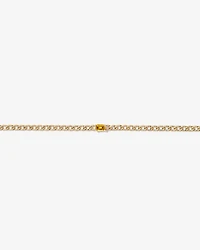 Bracelet à maillons gourmette en or jaune 10 carats avec citrine