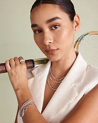 6.00 Carat TW Graduated Diamond RivieraTennis Necklace in 18kt White Gold