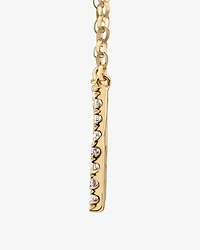 "W" Initial Necklace with 0.10 Carat TW of Diamonds in 10kt Yellow Gold