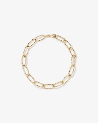 Diamond Cut Oval Twist Link Bracelet in 10kt Yellow Gold