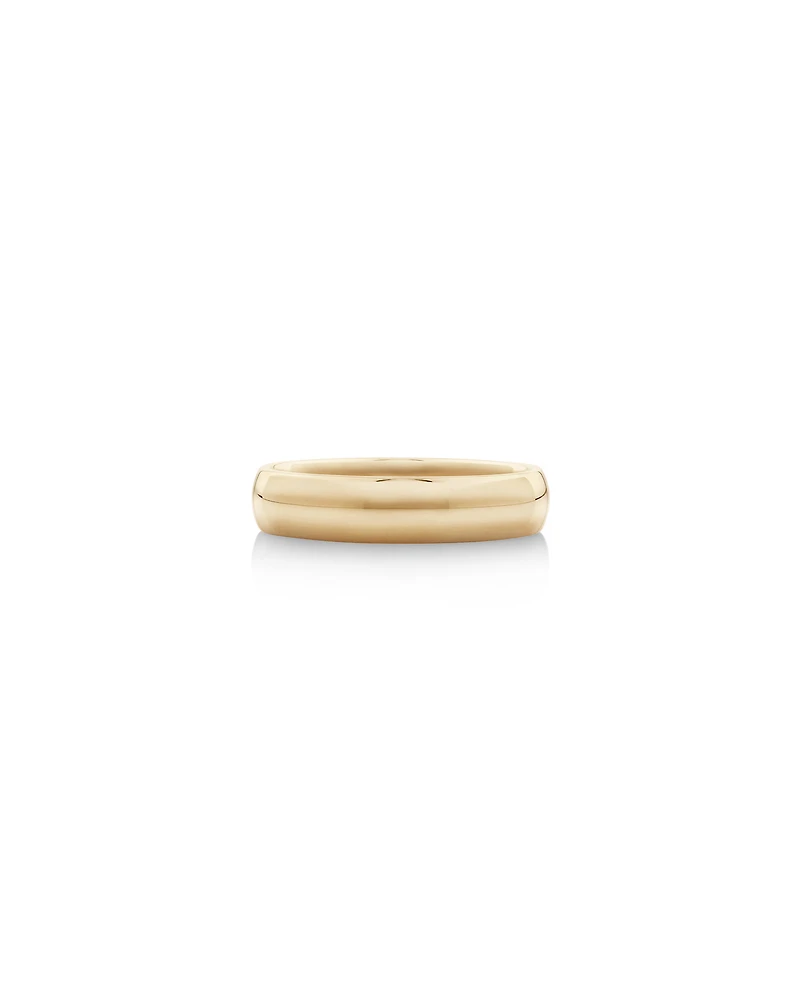 5mm High Domed Wedding Band in 10kt Yellow Gold