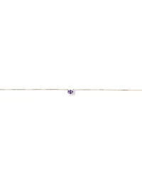 Oval East-West Rose Amethyst Necklace in 10kt Yellow Gold