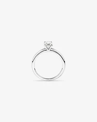 Carat TW Oval Laboratory-Grown Diamond Solitaire Engagement Ring 14kt White Gold