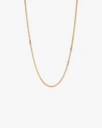 Chaîne Forçat Semi-Solide Facettée en Or Jaune 10 ct, 55 cm (22 po), 4,2 mm de Largeur