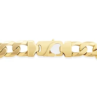 23cm (9.5") 12.5mm-13mm Width Curb Bracelet in 10kt Yellow Gold