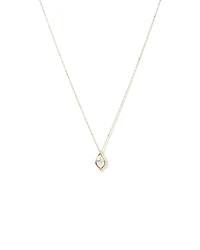 Lume Lab Marquise Pendant with 0.50 Carat TW of Laboratory-Grown Diamond in 10kt Yellow Gold