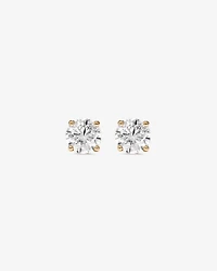 1.00 Carat TW Diamond Solitaire Stud Earrings in 18kt Yellow Gold
