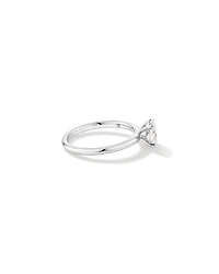 Carat TW Oval Laboratory-Grown Diamond Solitaire Engagement Ring 14kt White Gold