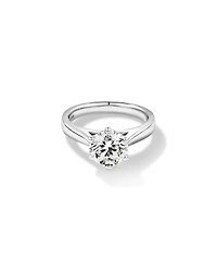 Certified Solitaire Engagement Ring with a Carat TW Diamond in 14kt White Gold