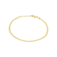 19cm (7.5") 2mm-2.5mm Width Herringbone Bracelet in 10kt Yellow Gold