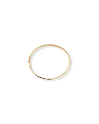 Ribbed Oval Hinge Bangle in 10kt Yellow Gold