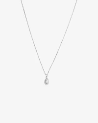 Collier Pendentif Halo en Zircon Cubique en Forme de Poire en Argent Sterling