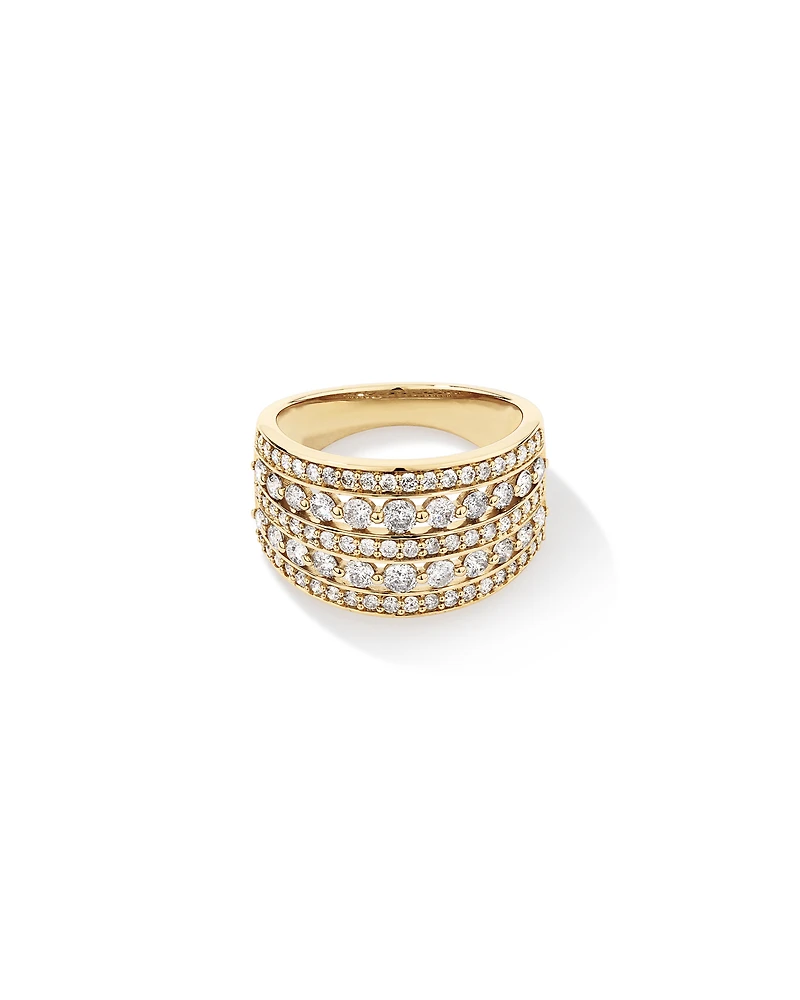Bague TW Infinite Diamonds de 1,40 carat en or jaune 10 carats